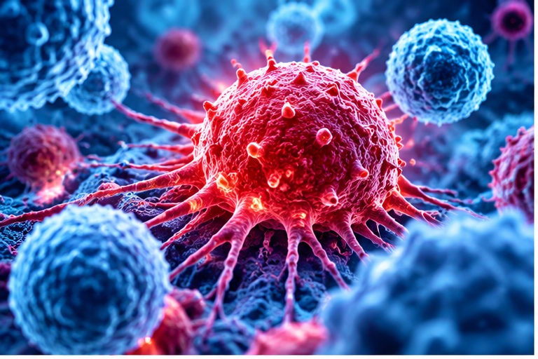 Cancer cells illustration